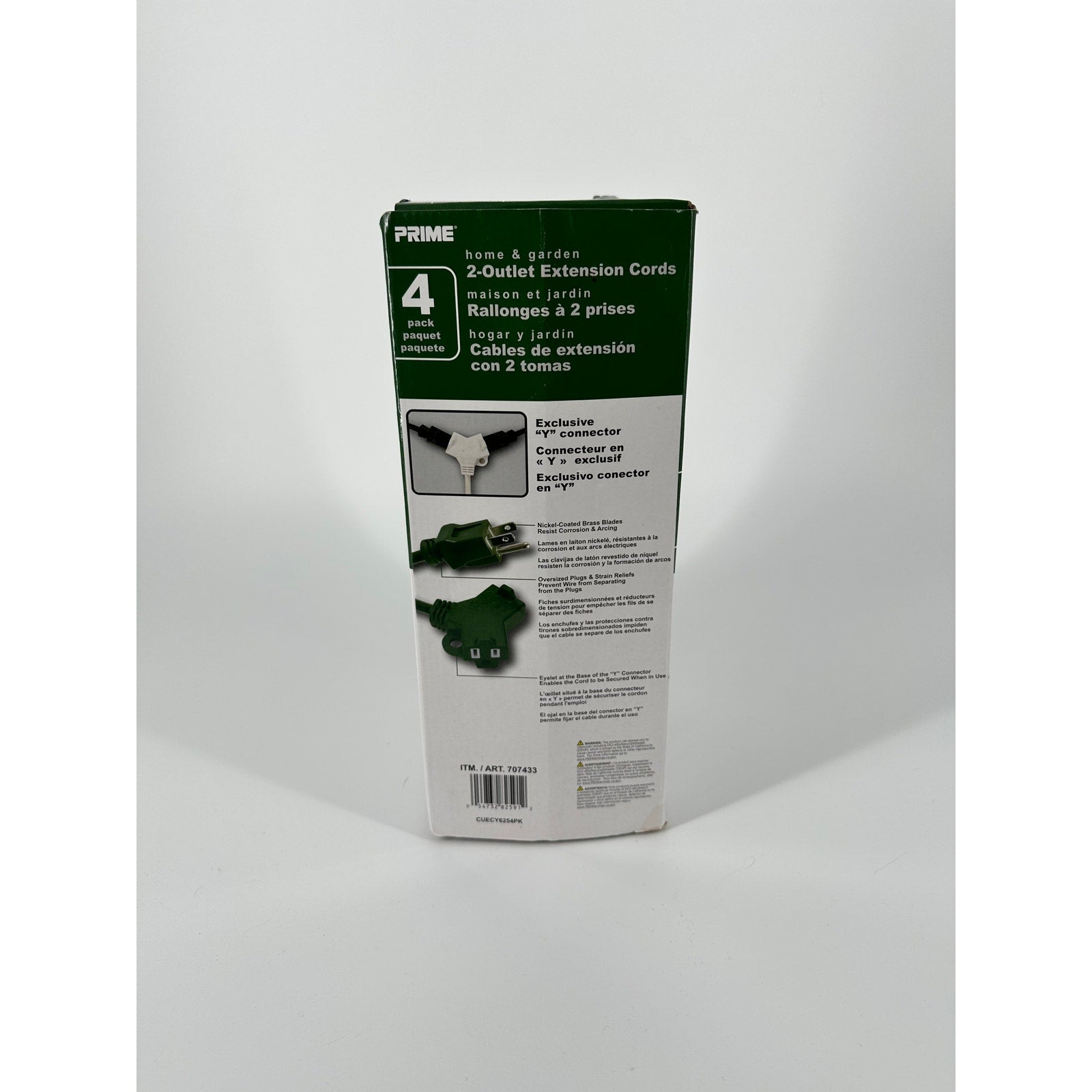 Prime Indoor Outdoor 25 Ft 2-Outlet Extension Cord Green 16/3 SJTW Grounded