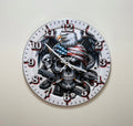 Wall Clock Silent Quartz America, Eagle, Skull Home Decor Wall Clock Office