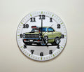 Wall Clock Silent Quartz Green Ford Classic Muscle Car Home Decor Garage,Office