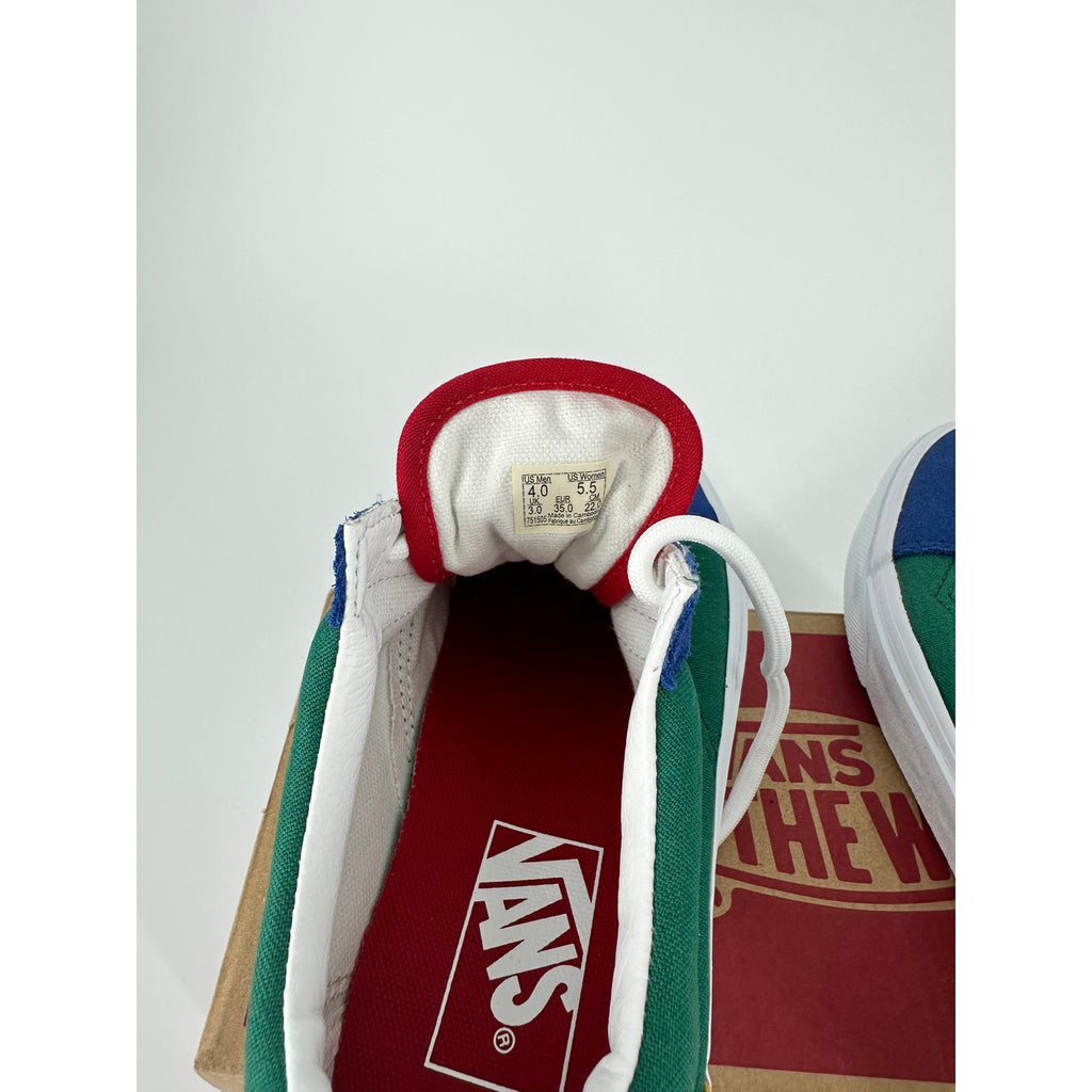Vans Yacht Club Old Skool Red Blue Green Skate Shoes men's size 4/women's size 5.5 VN0A38G1R1Q