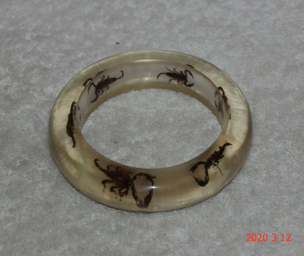 Bakelite / Lucite Clear scorpion Bracelet