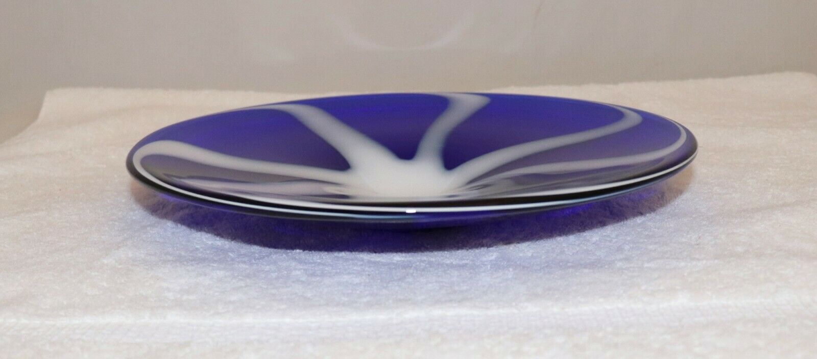 Murano Art Glass Cobalt Blue Plate