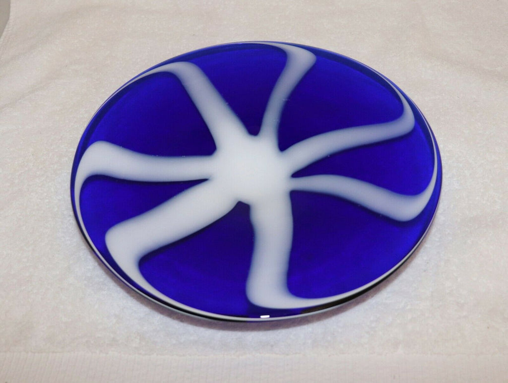 Murano Art Glass Cobalt Blue Plate