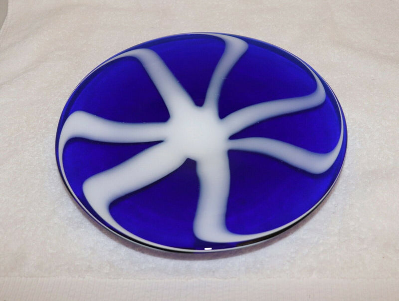 Murano Art Glass Cobalt Blue Plate