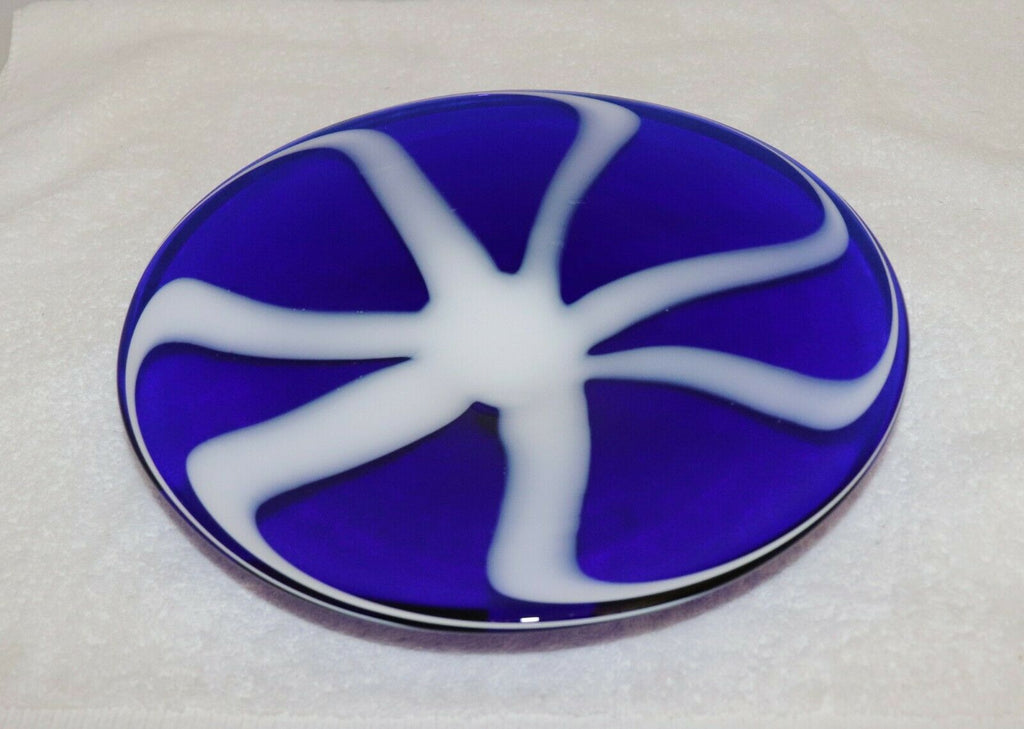 Murano Art Glass Cobalt Blue Plate