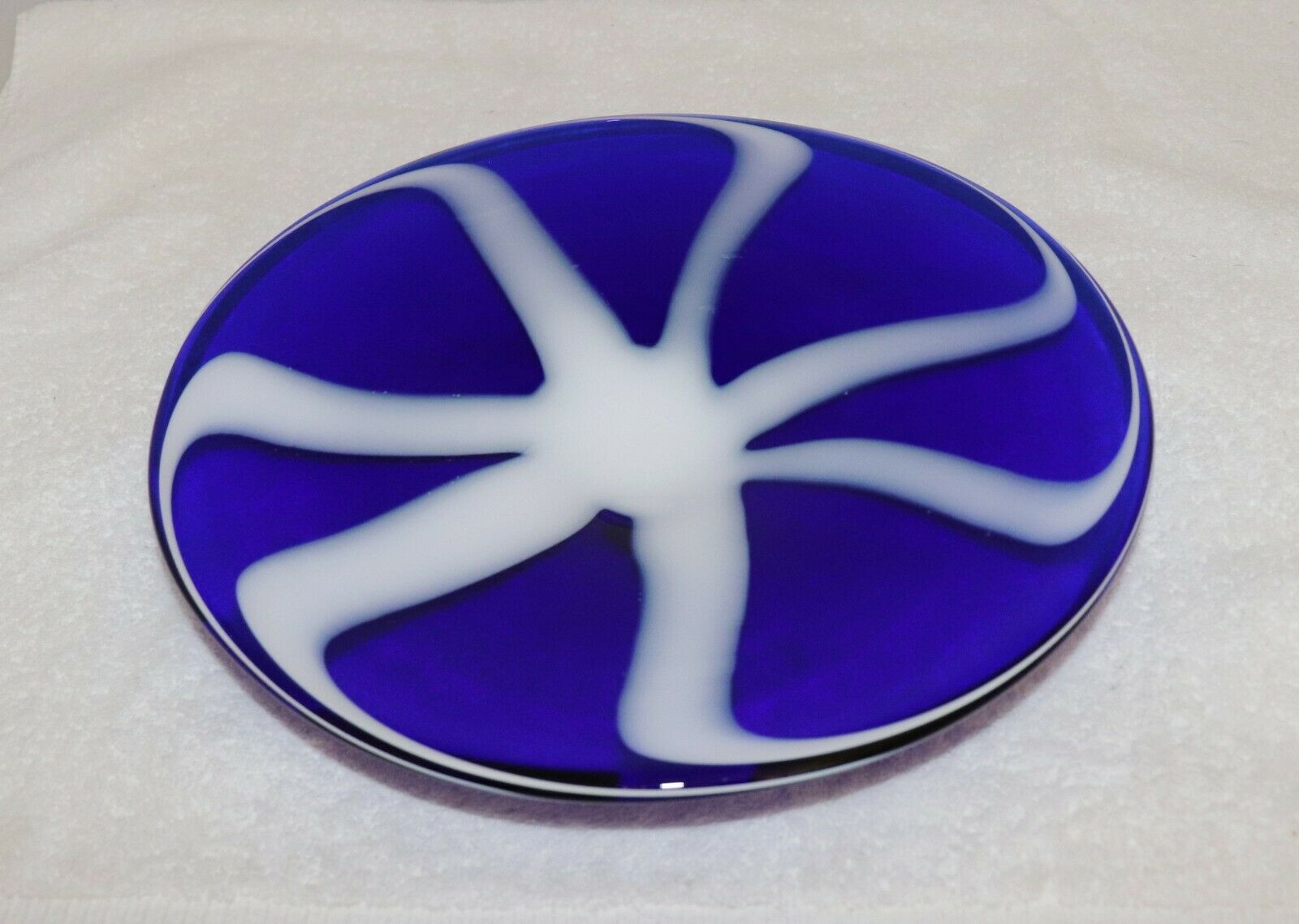 Murano Art Glass Cobalt Blue Plate