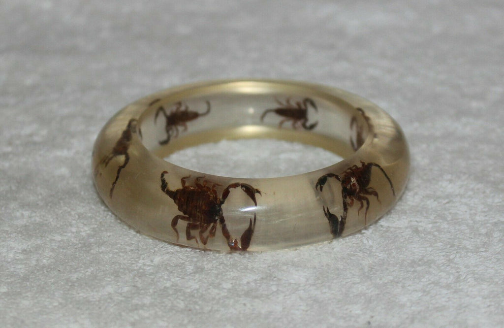 Bakelite / Lucite Clear scorpion Bracelet