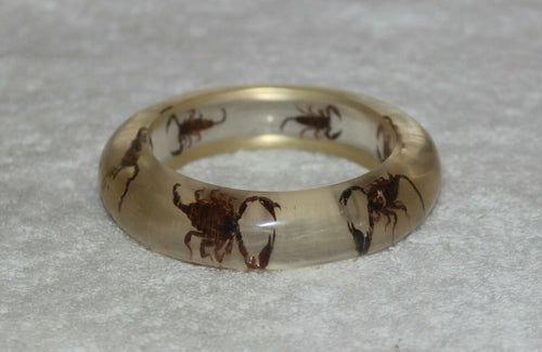 Bakelite / Lucite Clear scorpion Bracelet